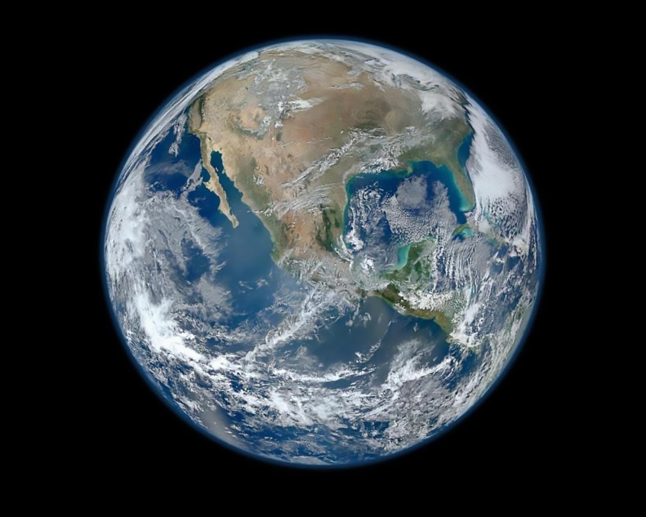 The Earth globe hanging close in space.